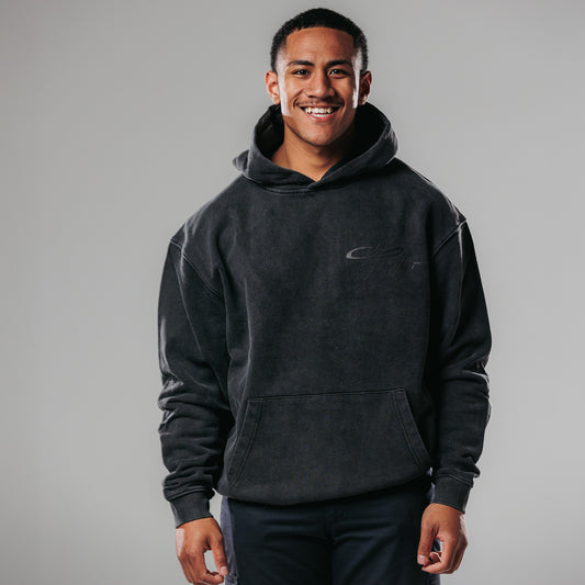 Te Wehi Hoodie - Washed Charcoal